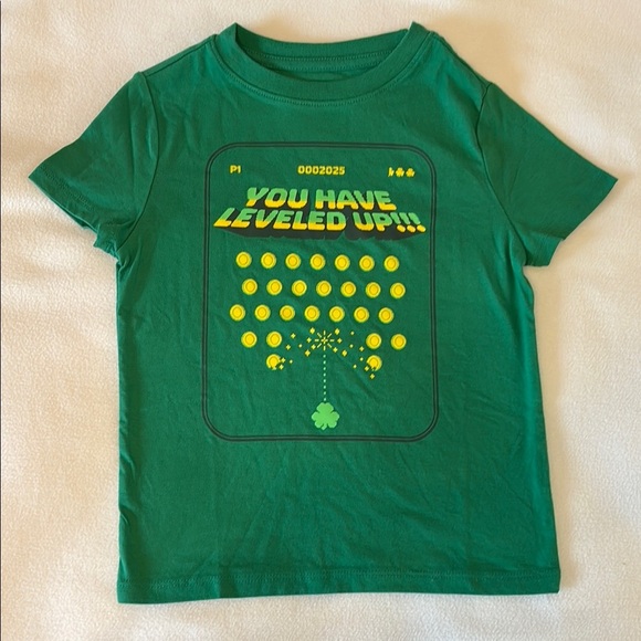 Cat & Jack Vibrant Green Tee Size 4-5 Boy - Picture 1 of 4